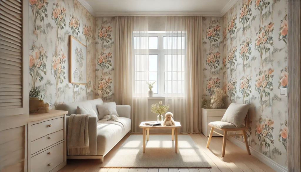 image of Wallpaper for Small Spaces: Light and Airy Patterns